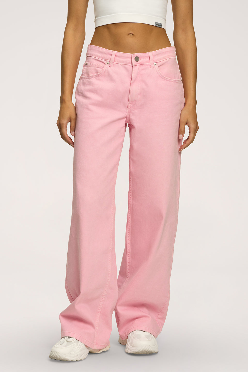 Blugi boyfriend pink