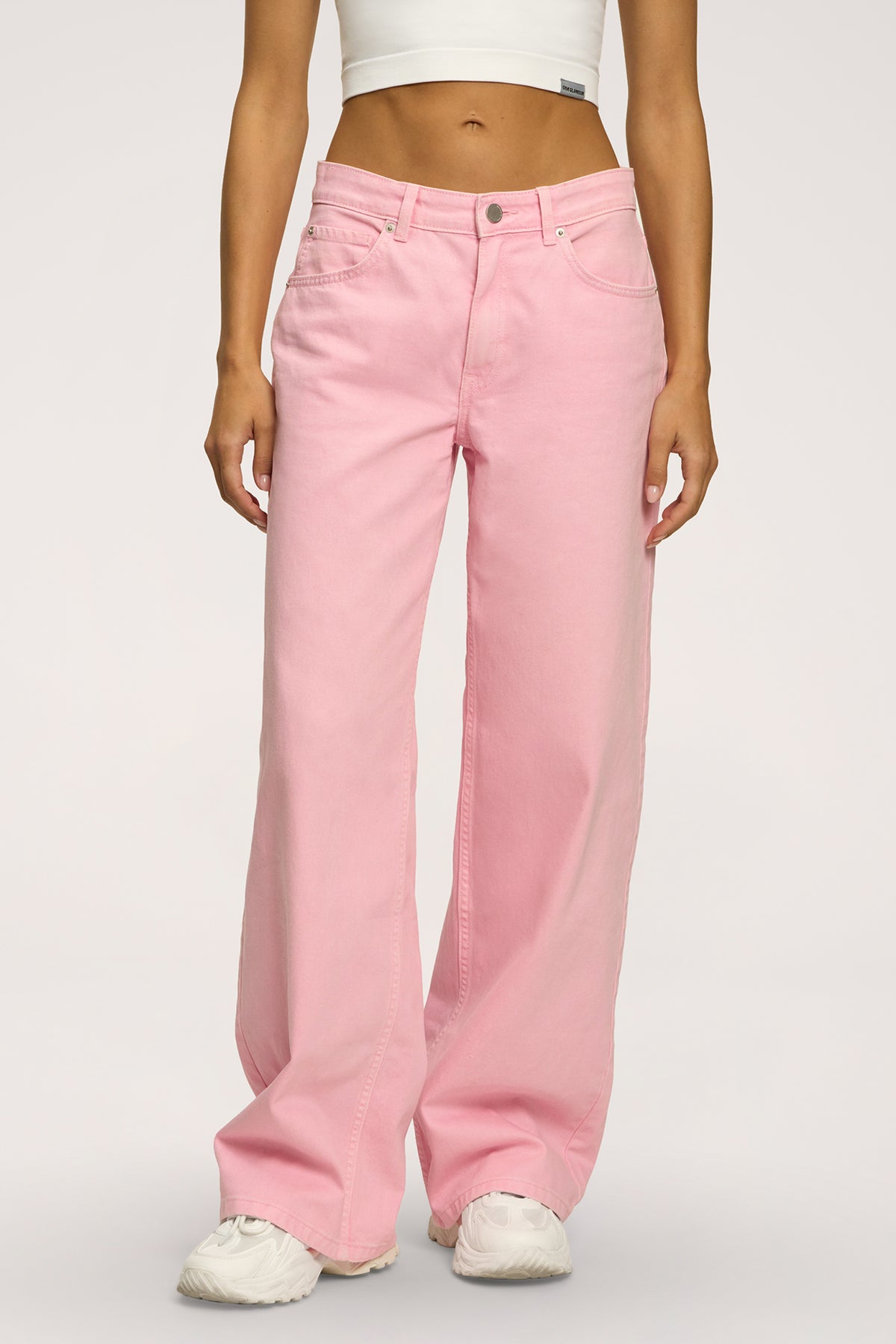 Blugi boyfriend pink