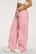 Blugi boyfriend pink