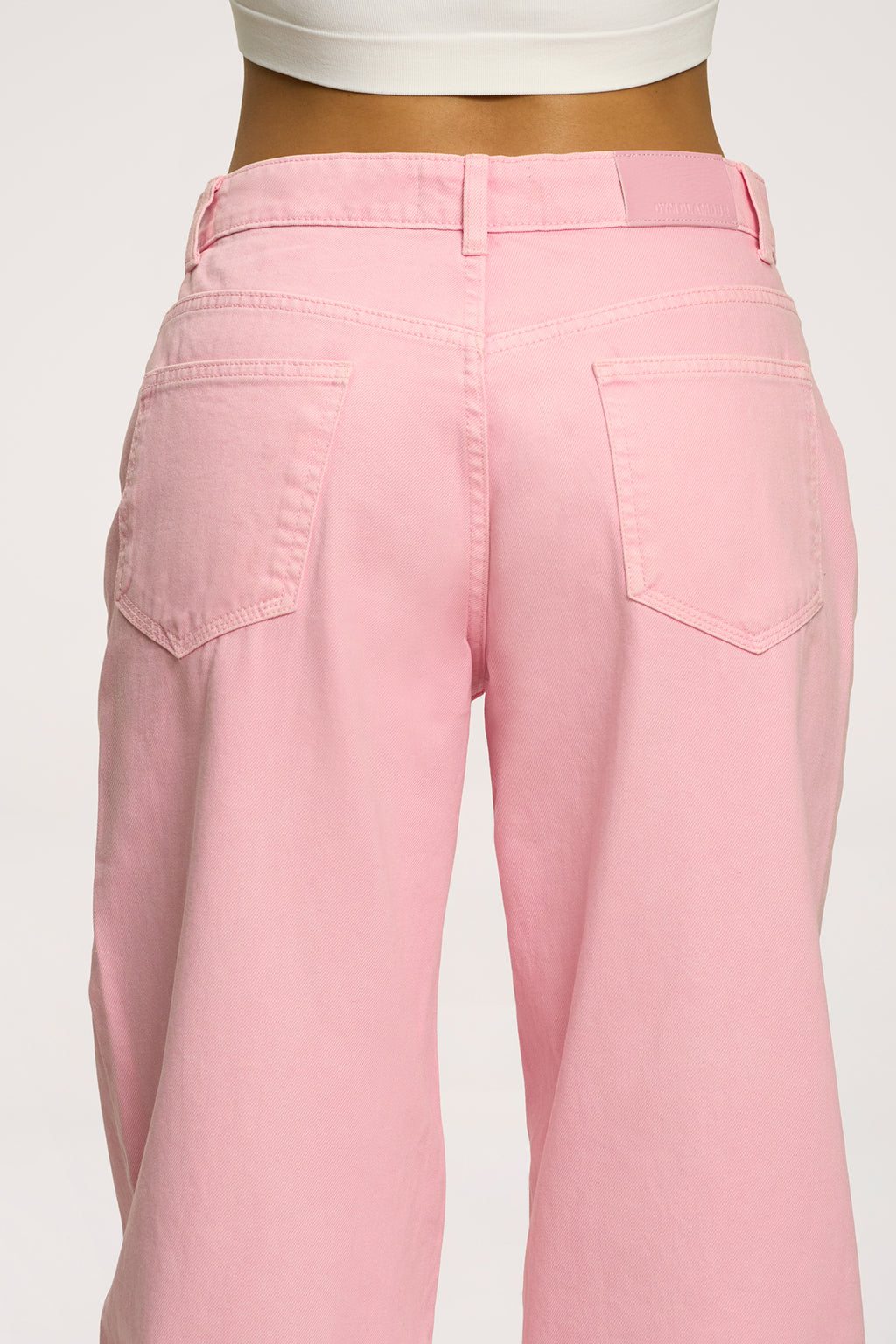 Blugi boyfriend pink