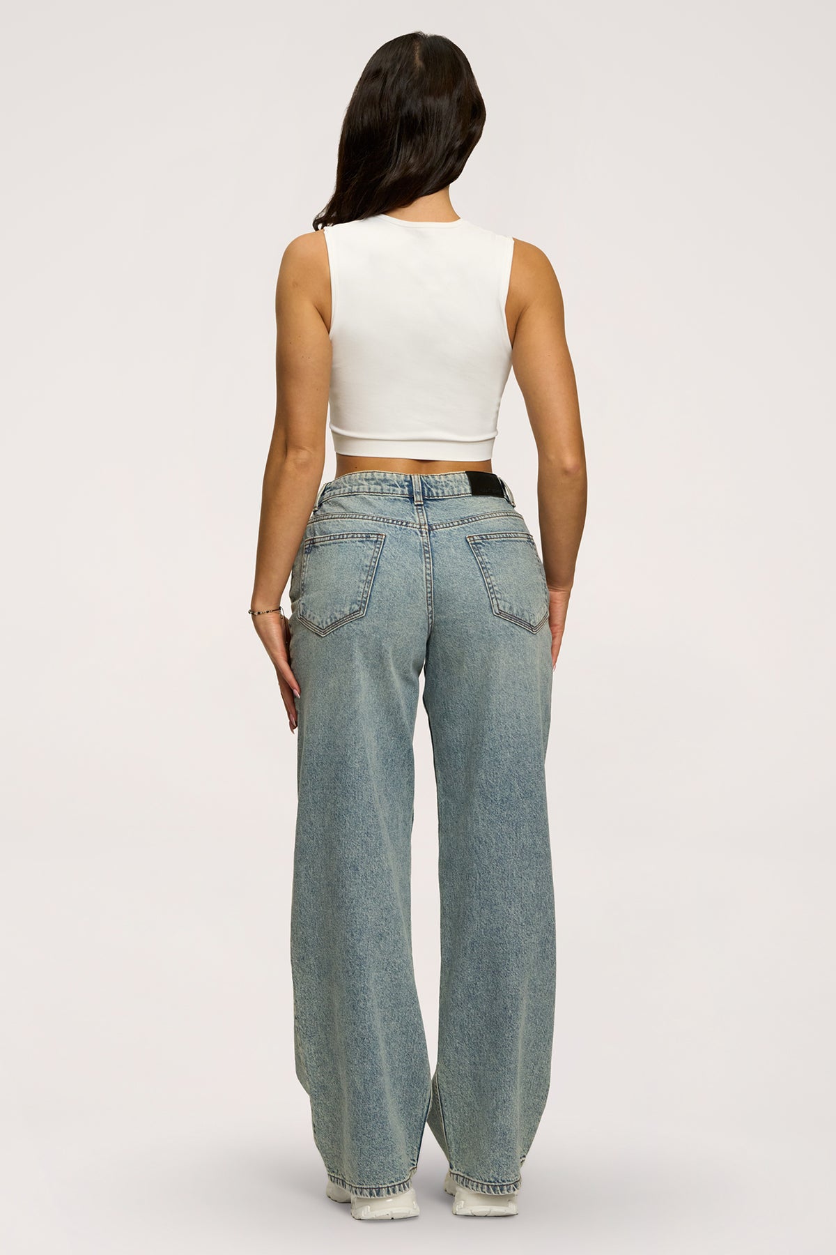 Blugi boyfriend light blue