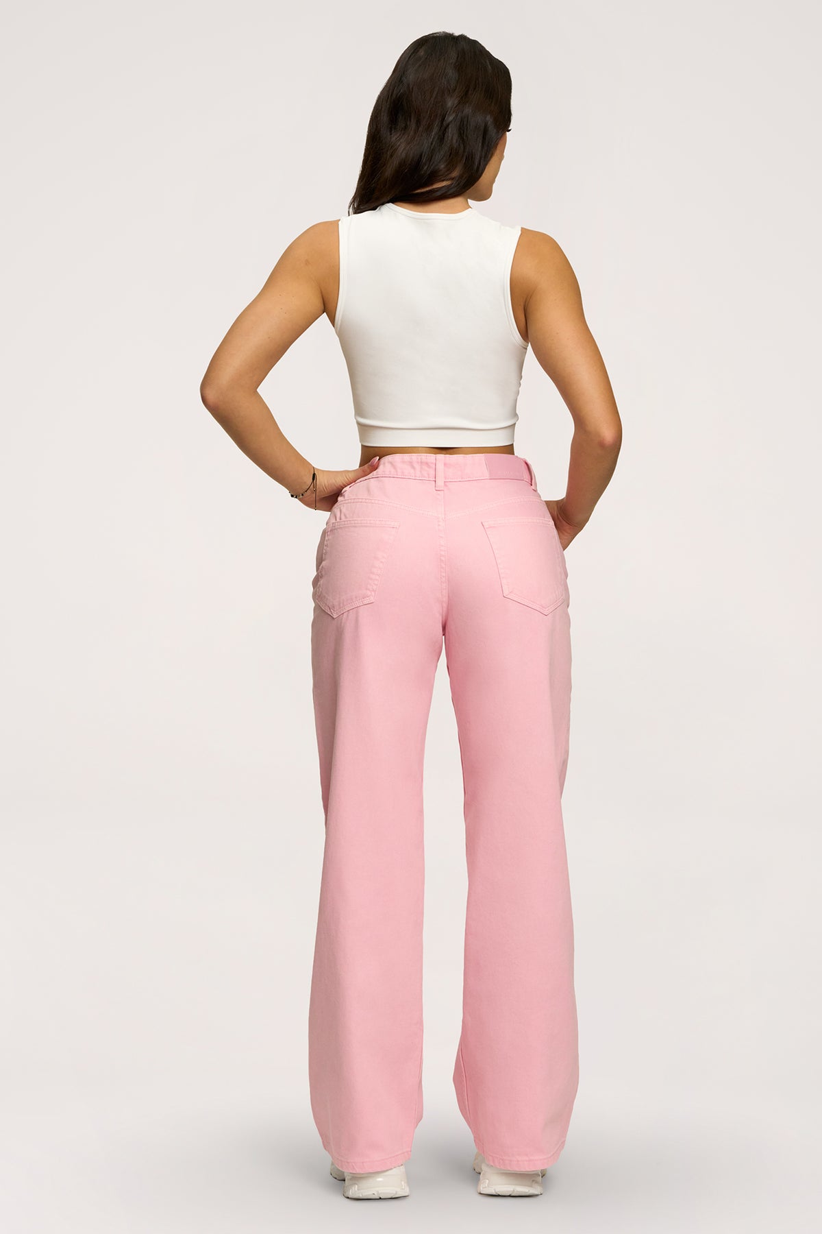 Blugi boyfriend pink