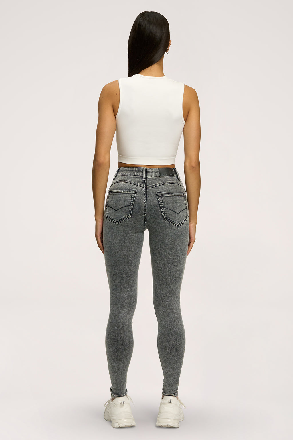Blugi skinny perfect slim light grey