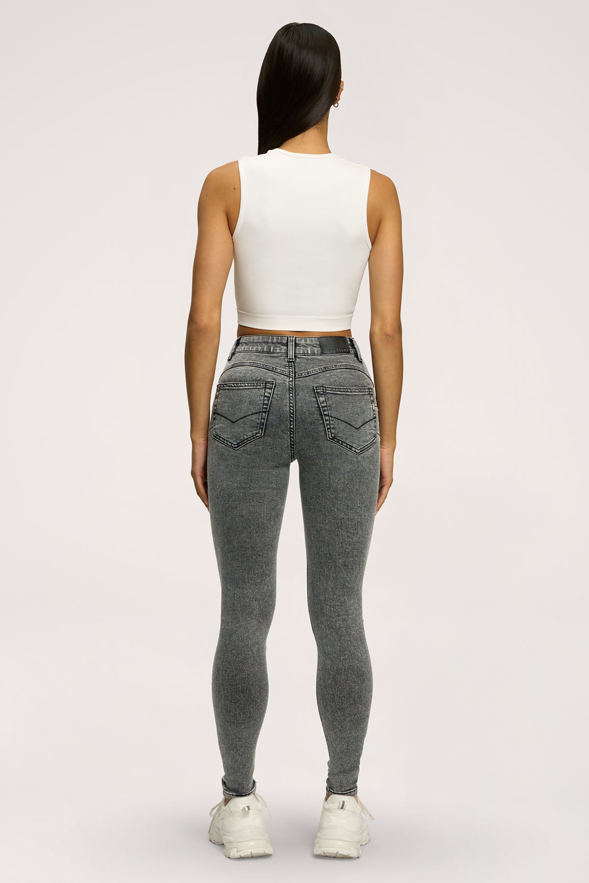 Blugi skinny perfect slim light grey