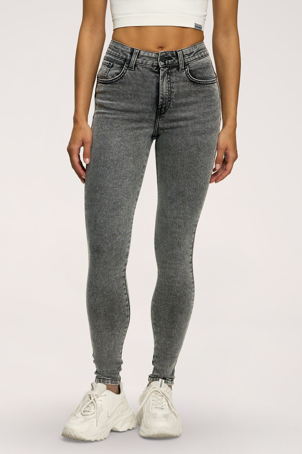 Blugi skinny perfect slim light grey