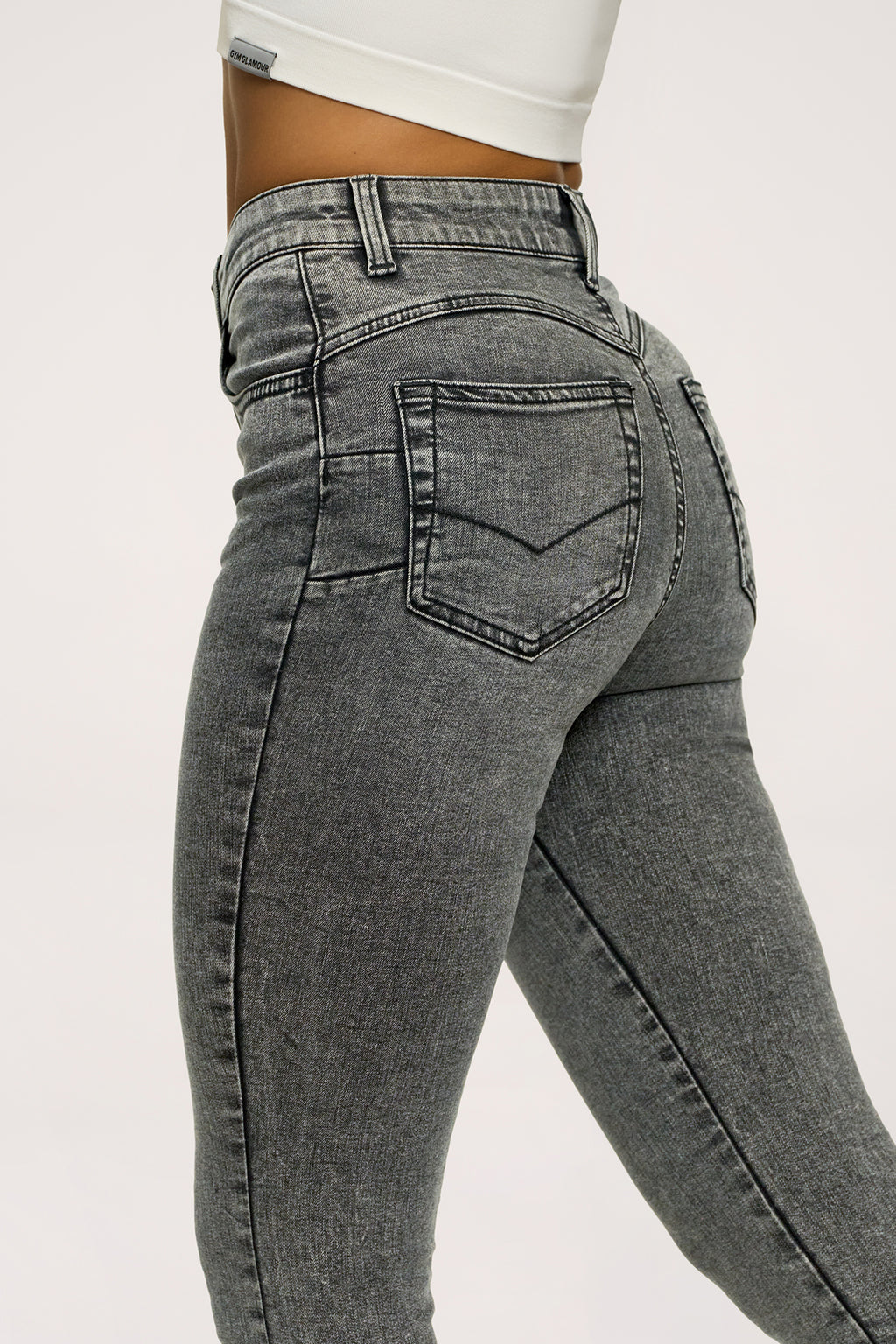 Blugi skinny perfect slim light grey