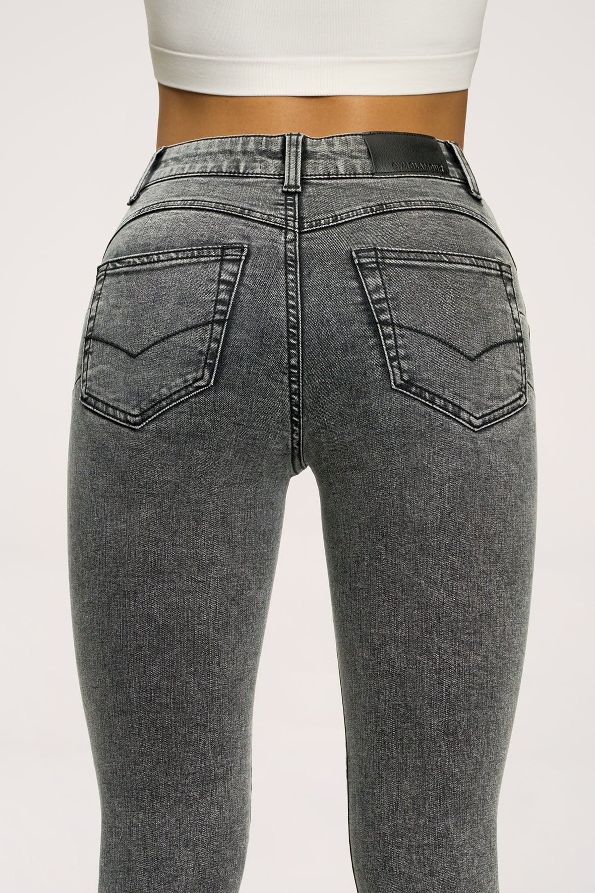 Blugi skinny perfect slim light grey