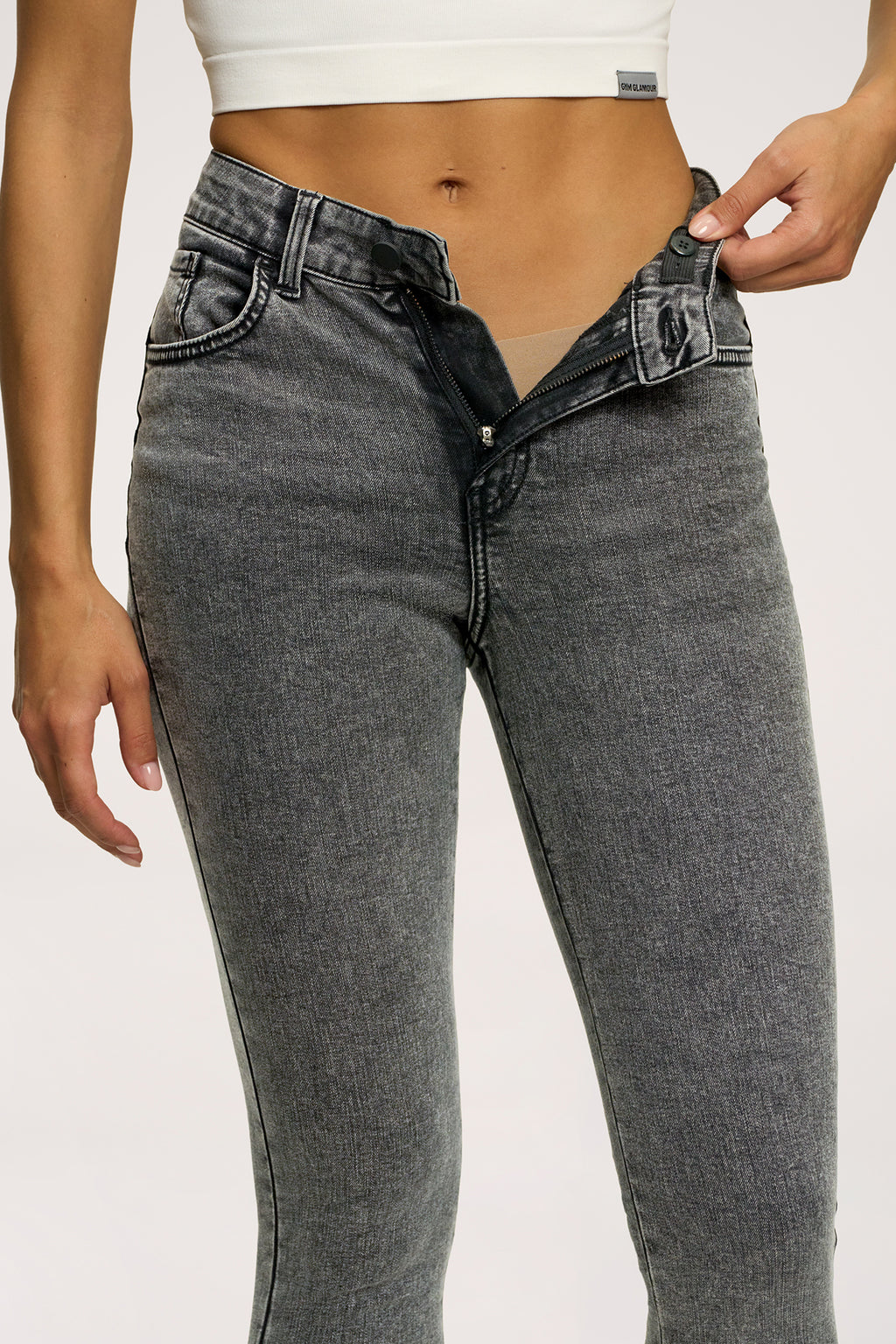 Blugi skinny perfect slim light grey