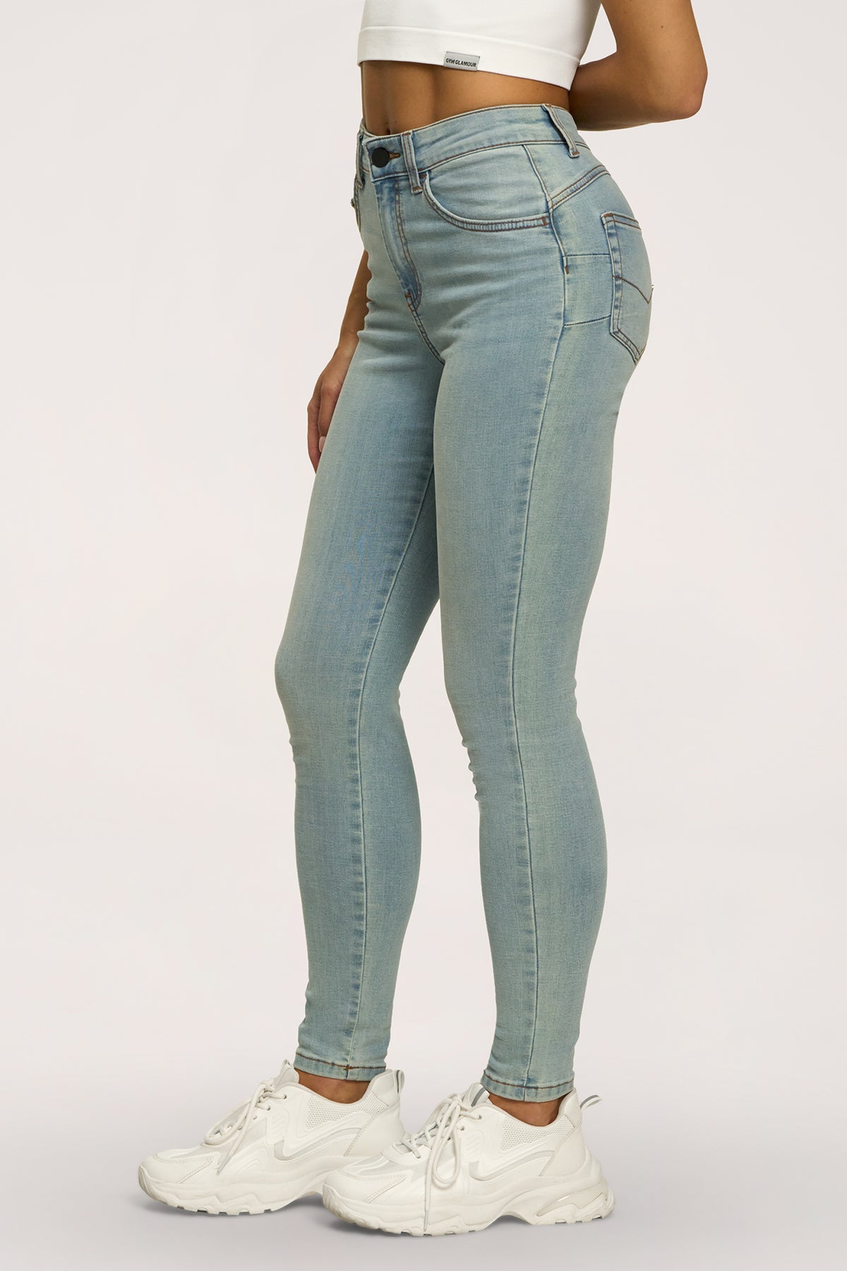 Blugi skinny perfect slim light blue