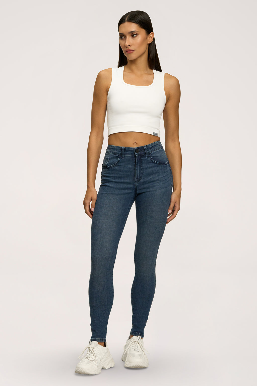 Blugi skinny perfect slim navy blue