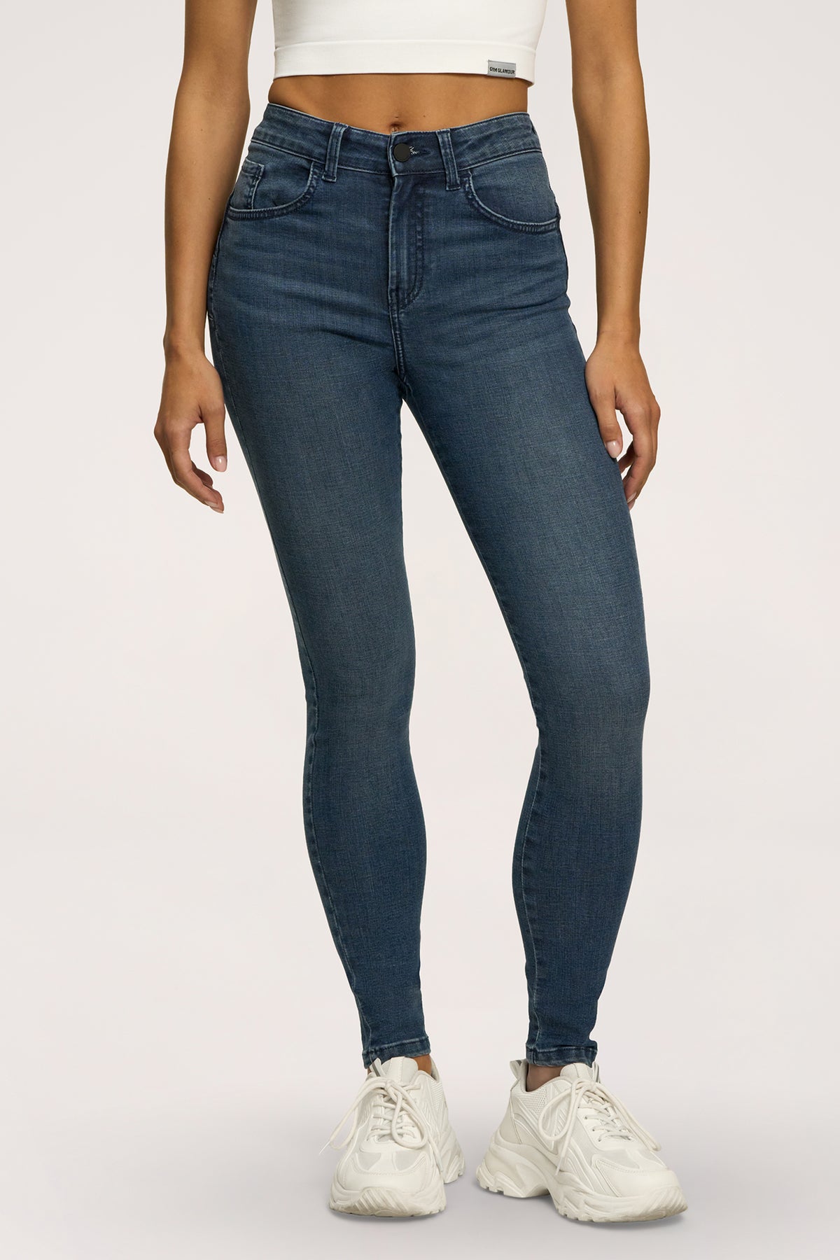 Blugi skinny perfect slim navy blue