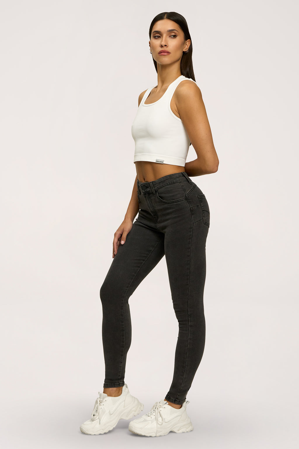 Blugi skinny perfect slim black
