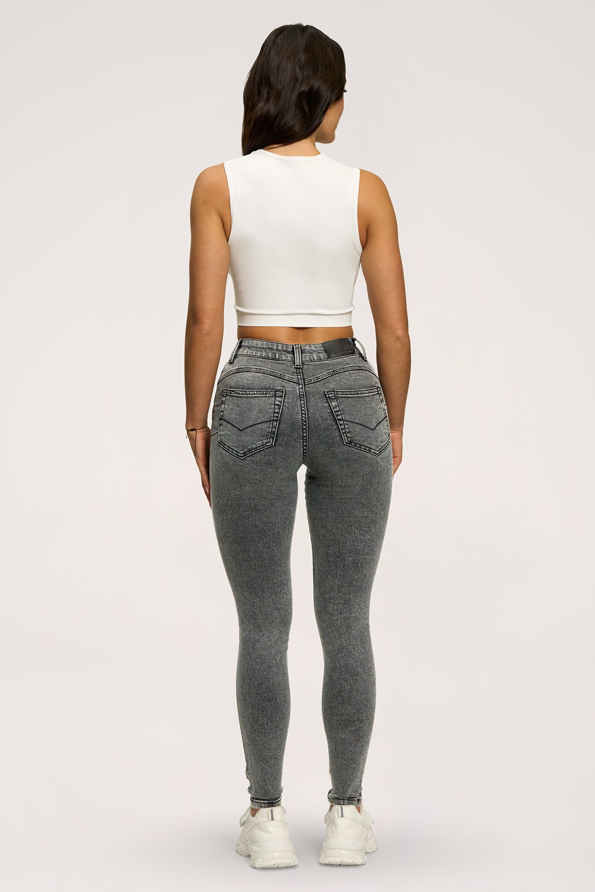 Blugi skinny perfect slim light grey