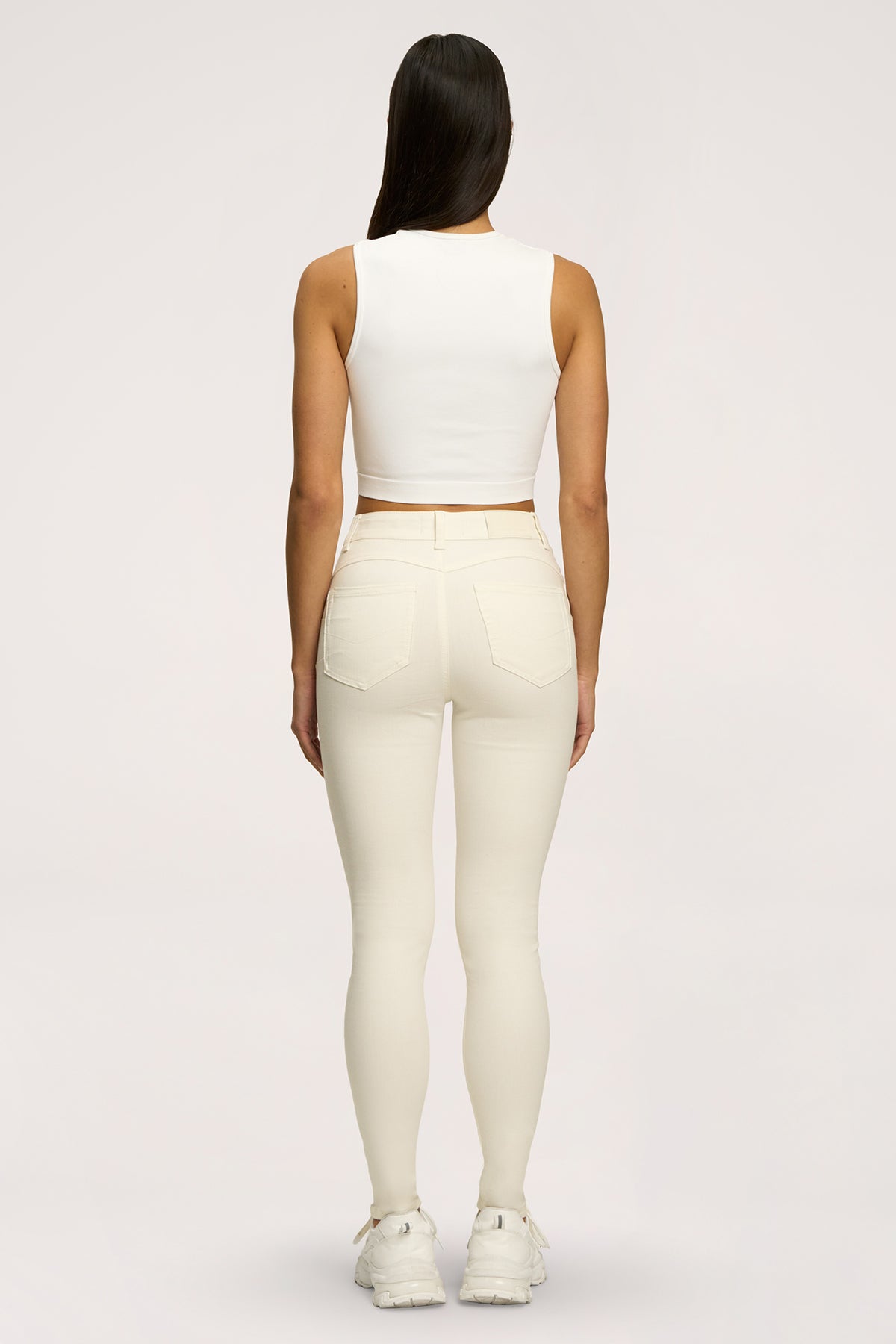 Blugi skinny perfect slim off white