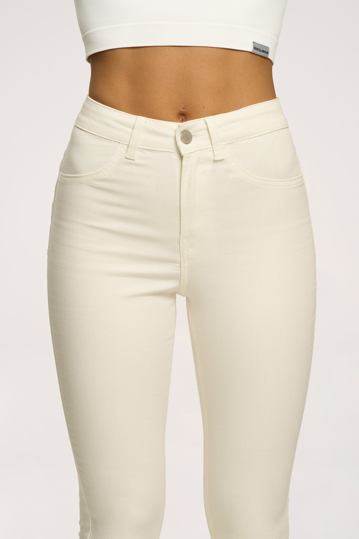Blugi skinny perfect slim off white
