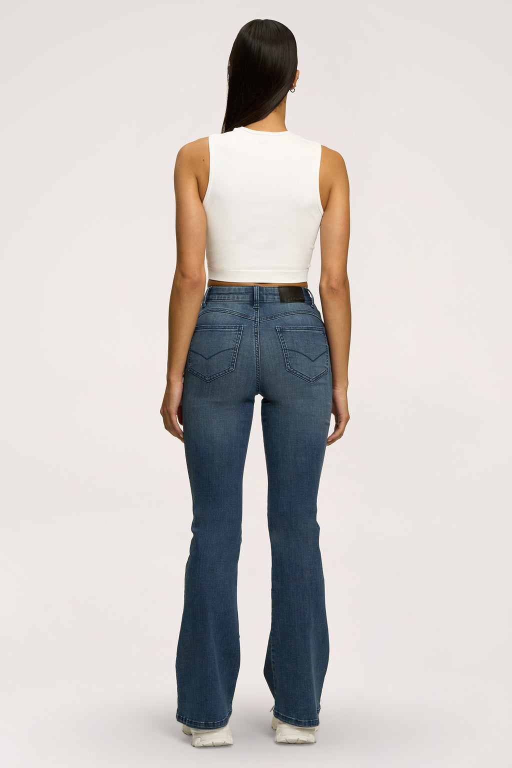 Blugi evazați perfect slim navy blue