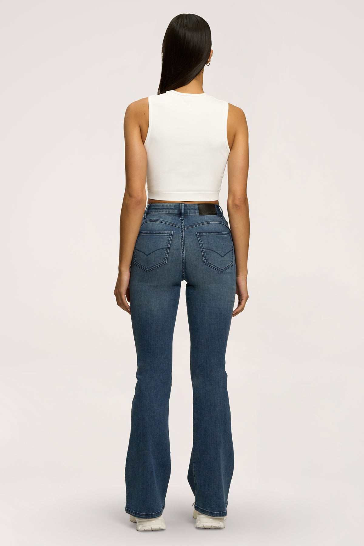 Blugi evazați perfect slim navy blue