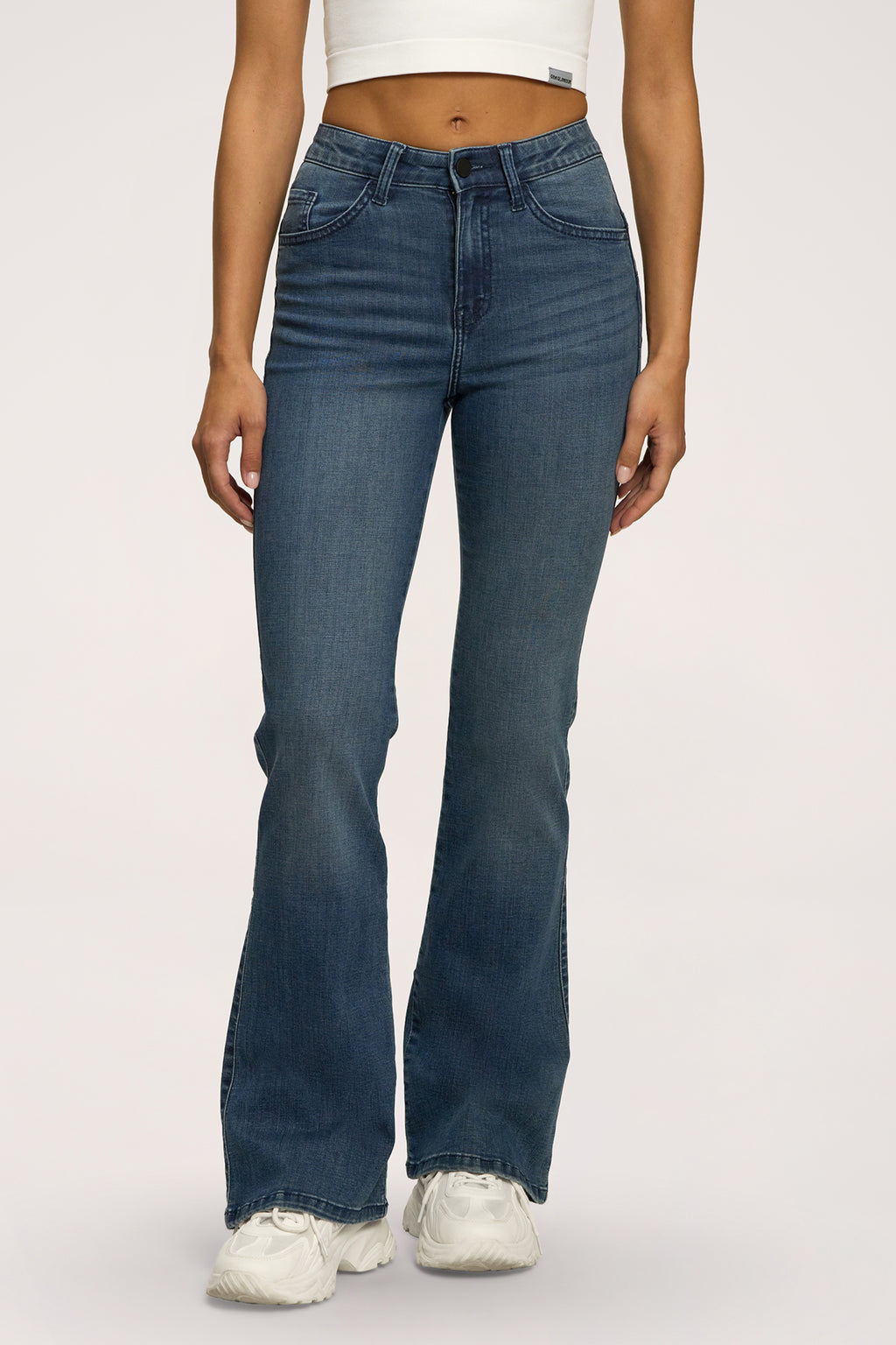 Blugi evazați perfect slim navy blue