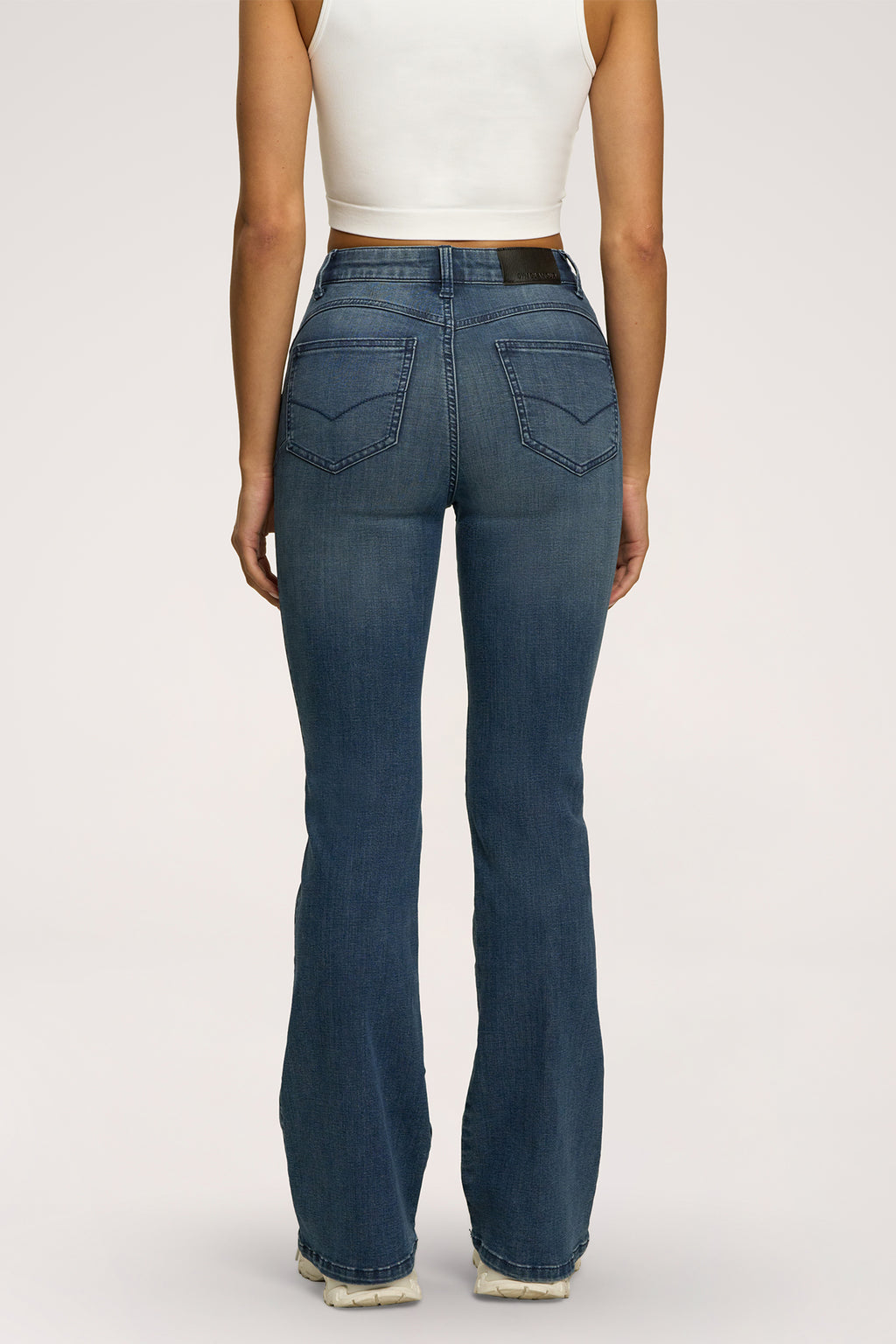 Blugi evazați perfect slim navy blue