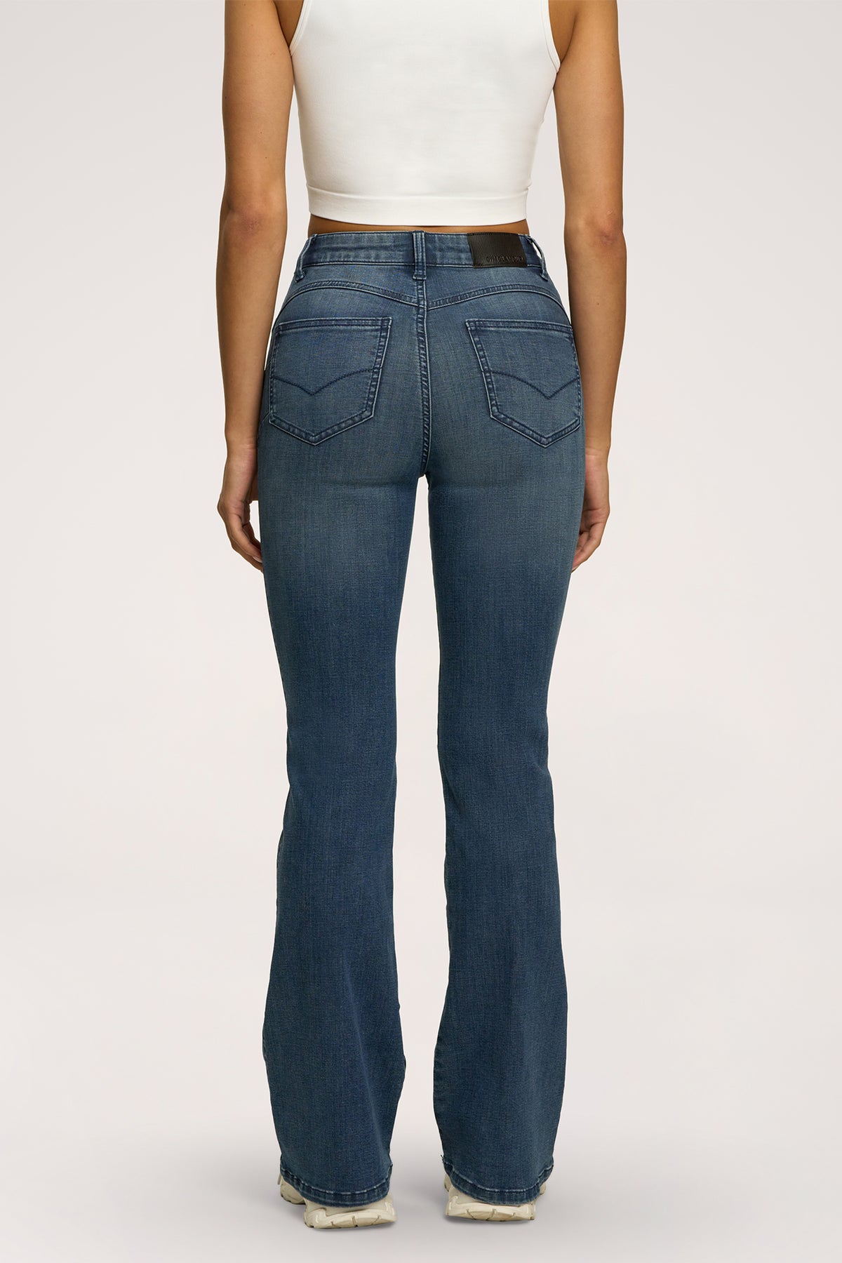 Blugi evazați perfect slim navy blue