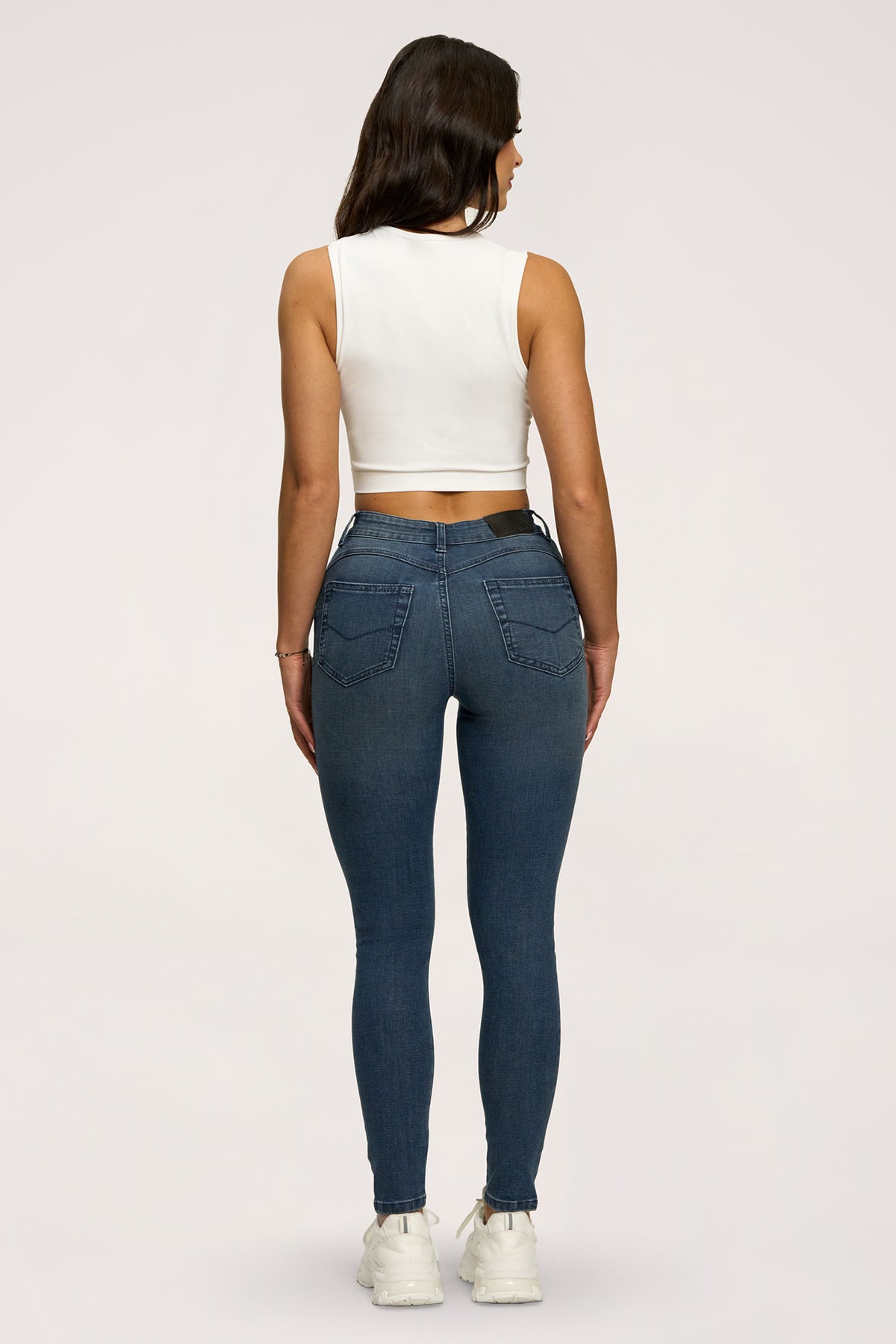 Blugi skinny perfect slim navy blue
