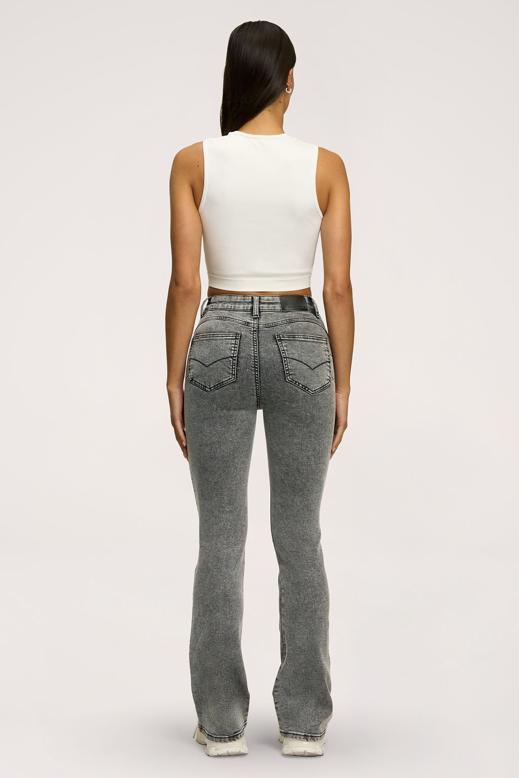 Blugi evazați perfect slim light grey