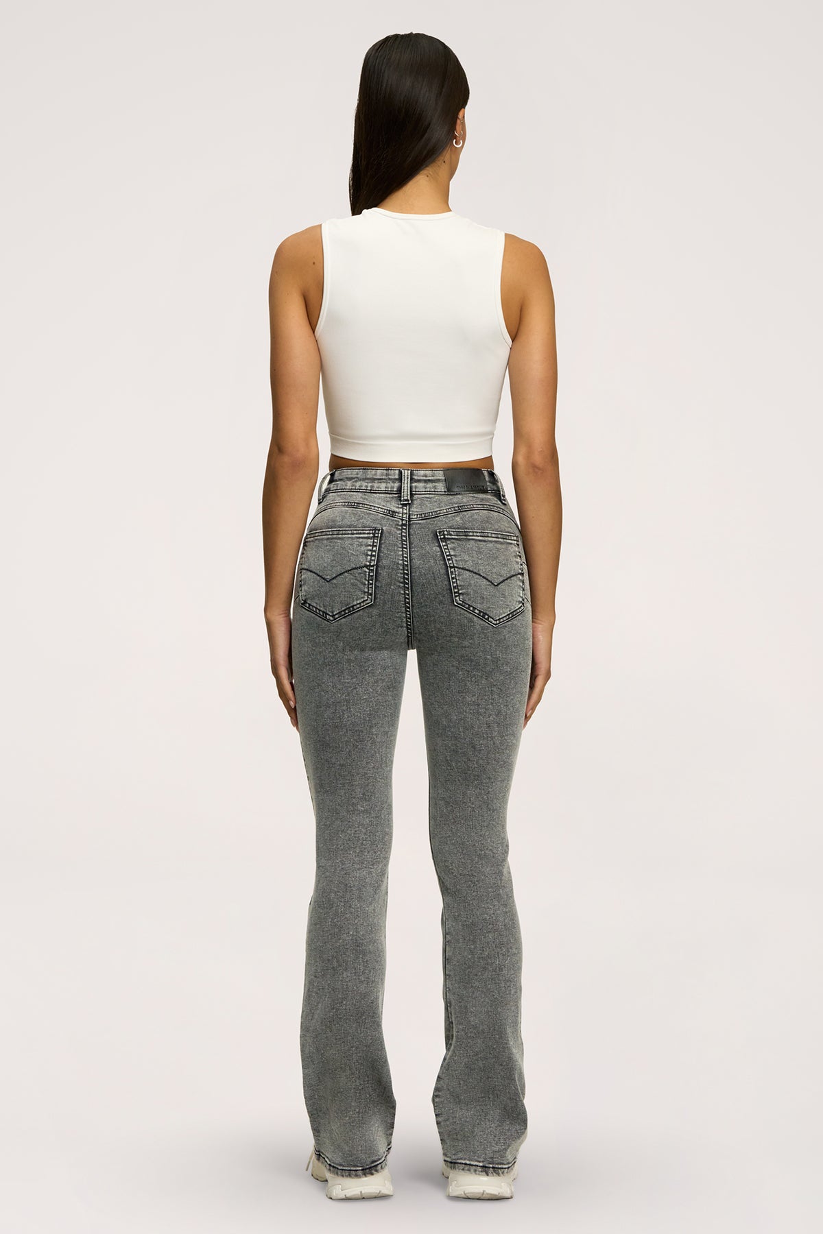 Blugi evazați perfect slim light grey