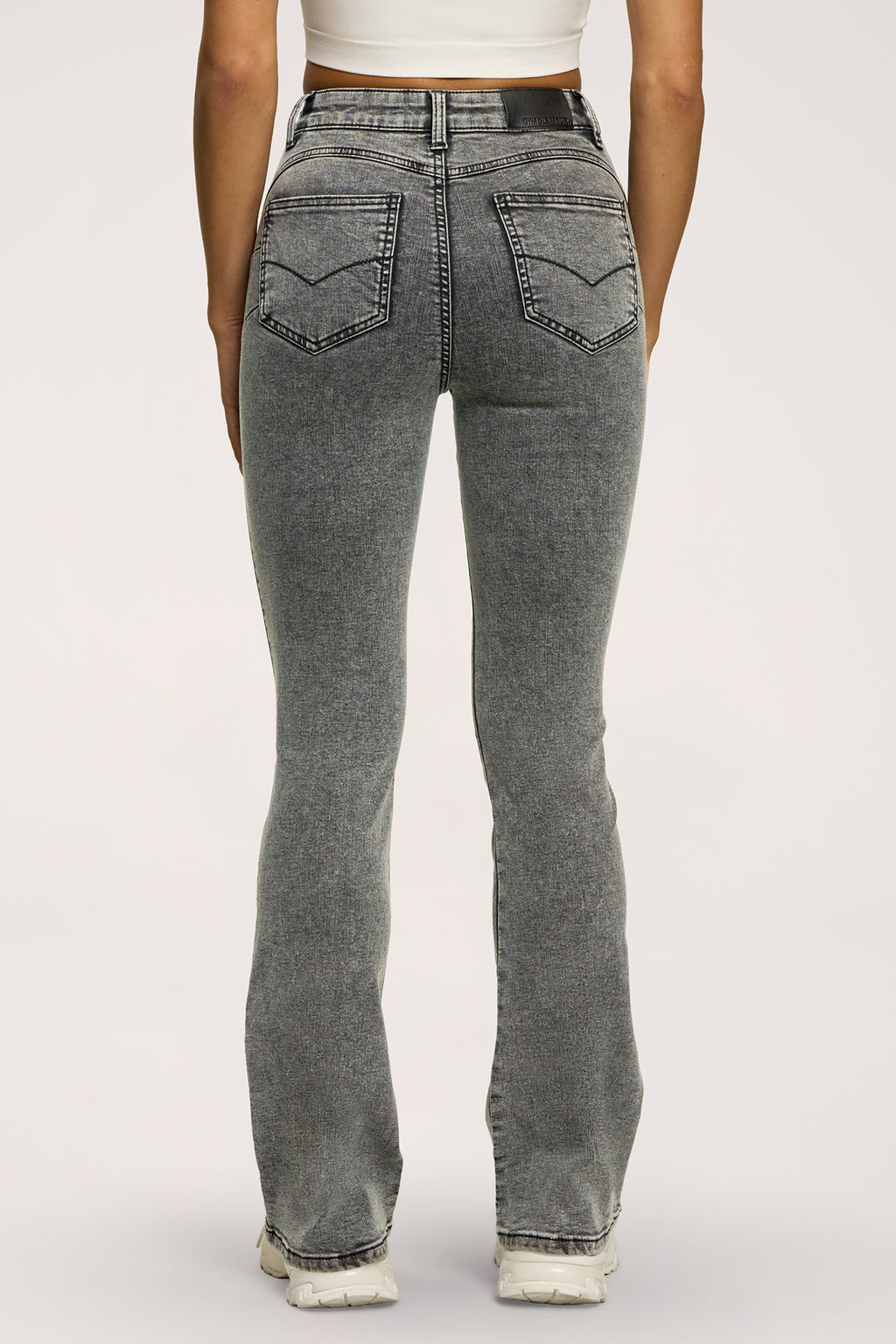 Blugi evazați perfect slim light grey