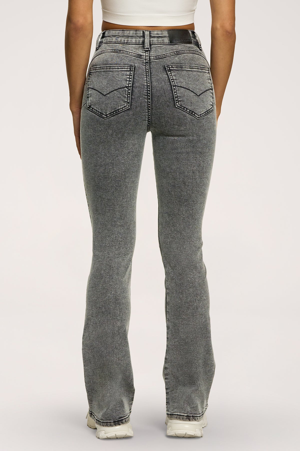 Blugi evazați perfect slim light grey
