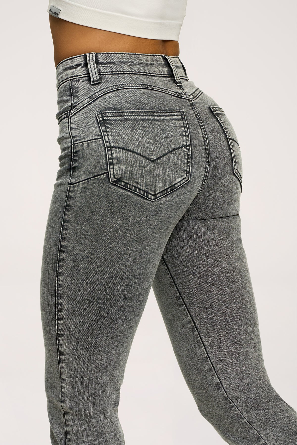 Blugi evazați perfect slim light grey