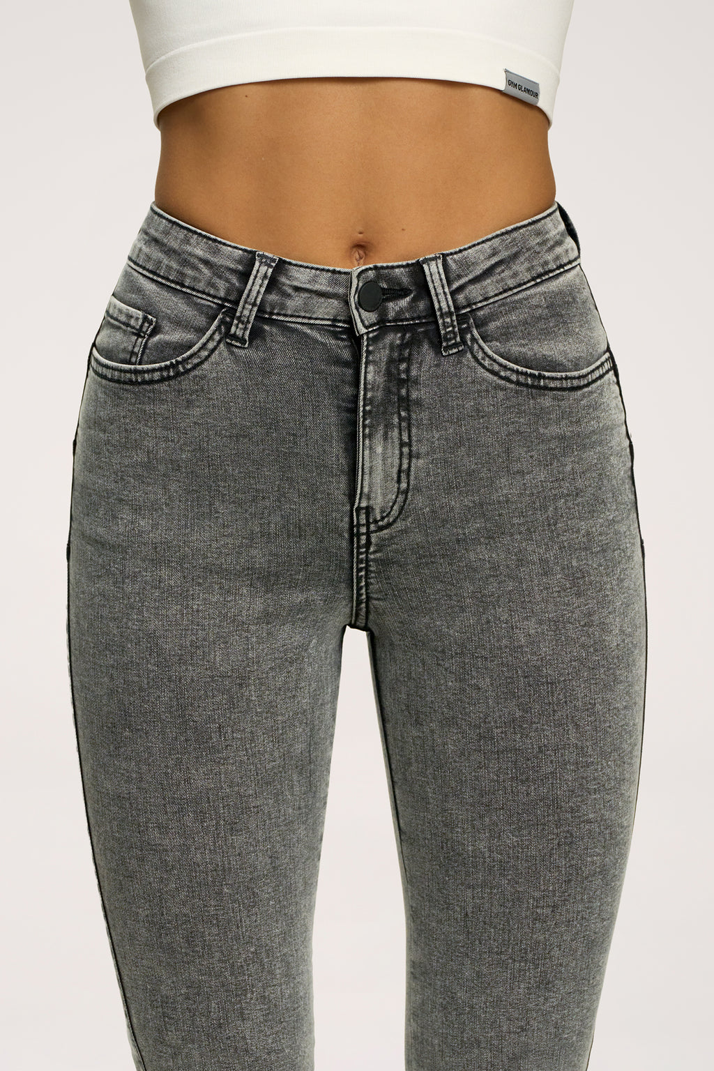 Blugi evazați perfect slim light grey