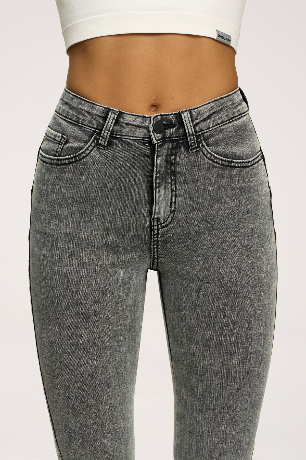 Blugi evazați perfect slim light grey