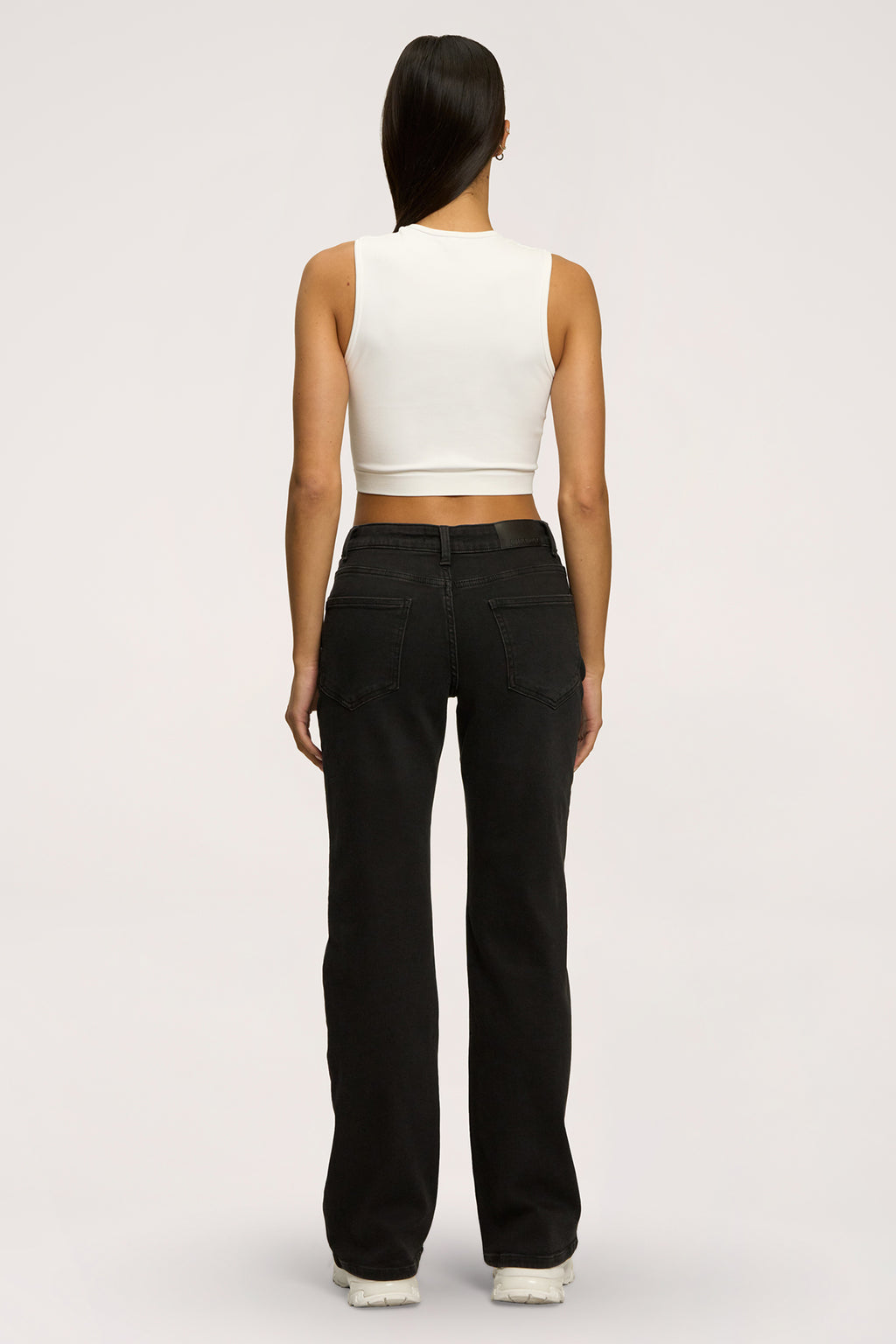 Blugi wide cu talie joasă black