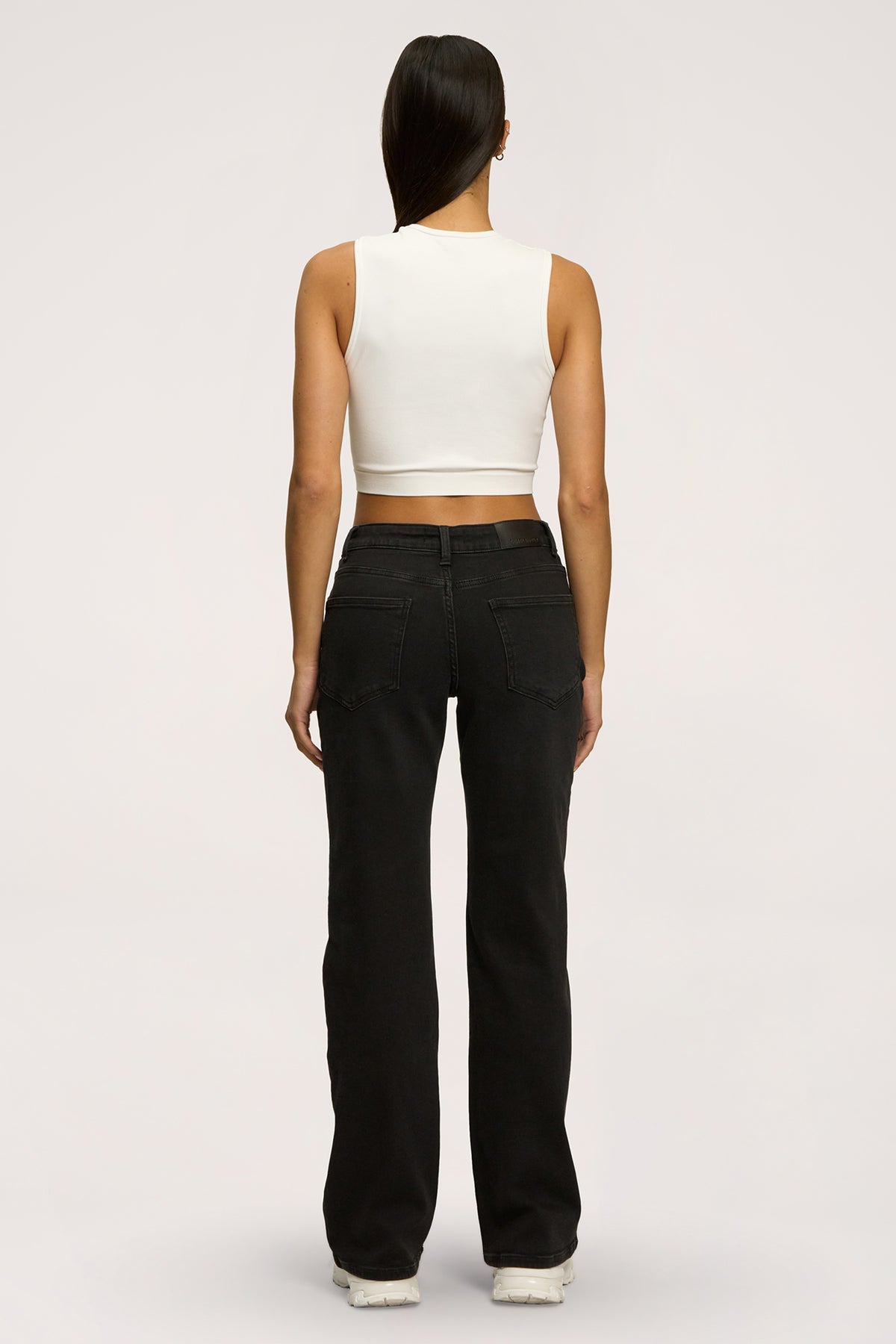 Blugi wide cu talie joasă black