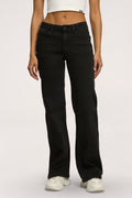 Blugi wide cu talie joasă black