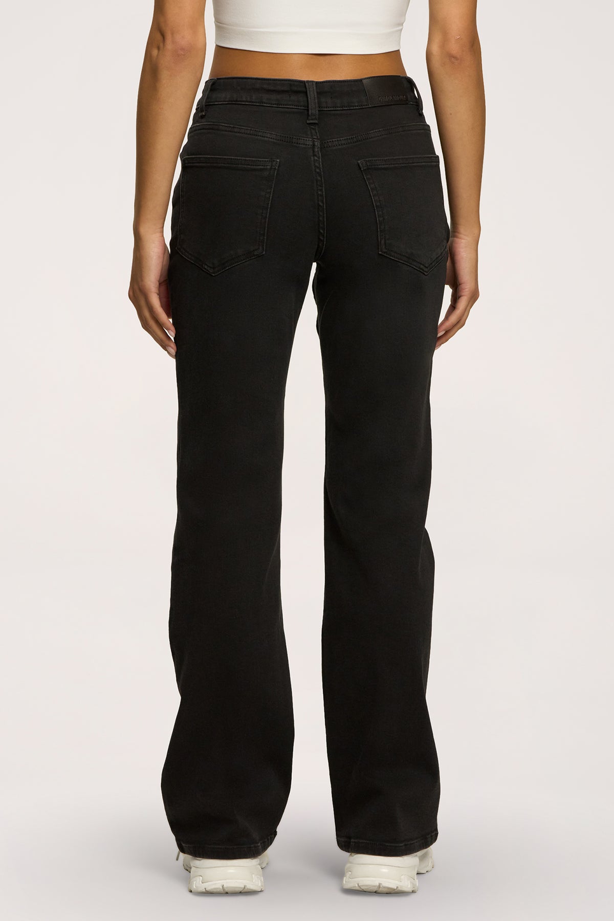 Blugi wide cu talie joasă black