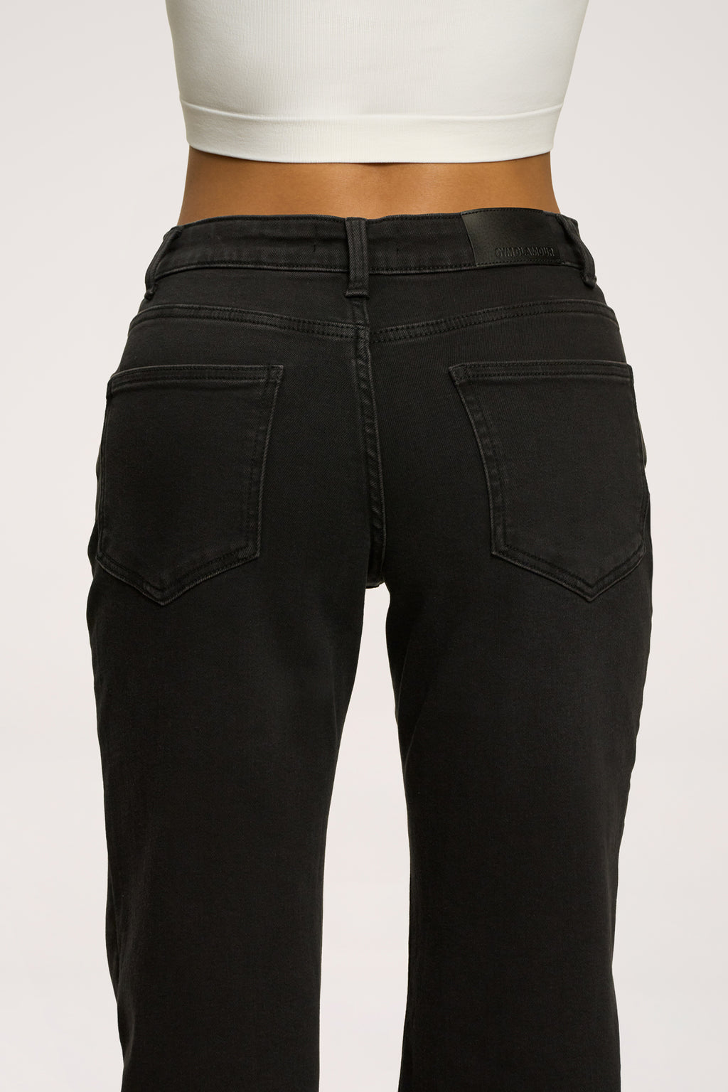 Blugi wide cu talie joasă black