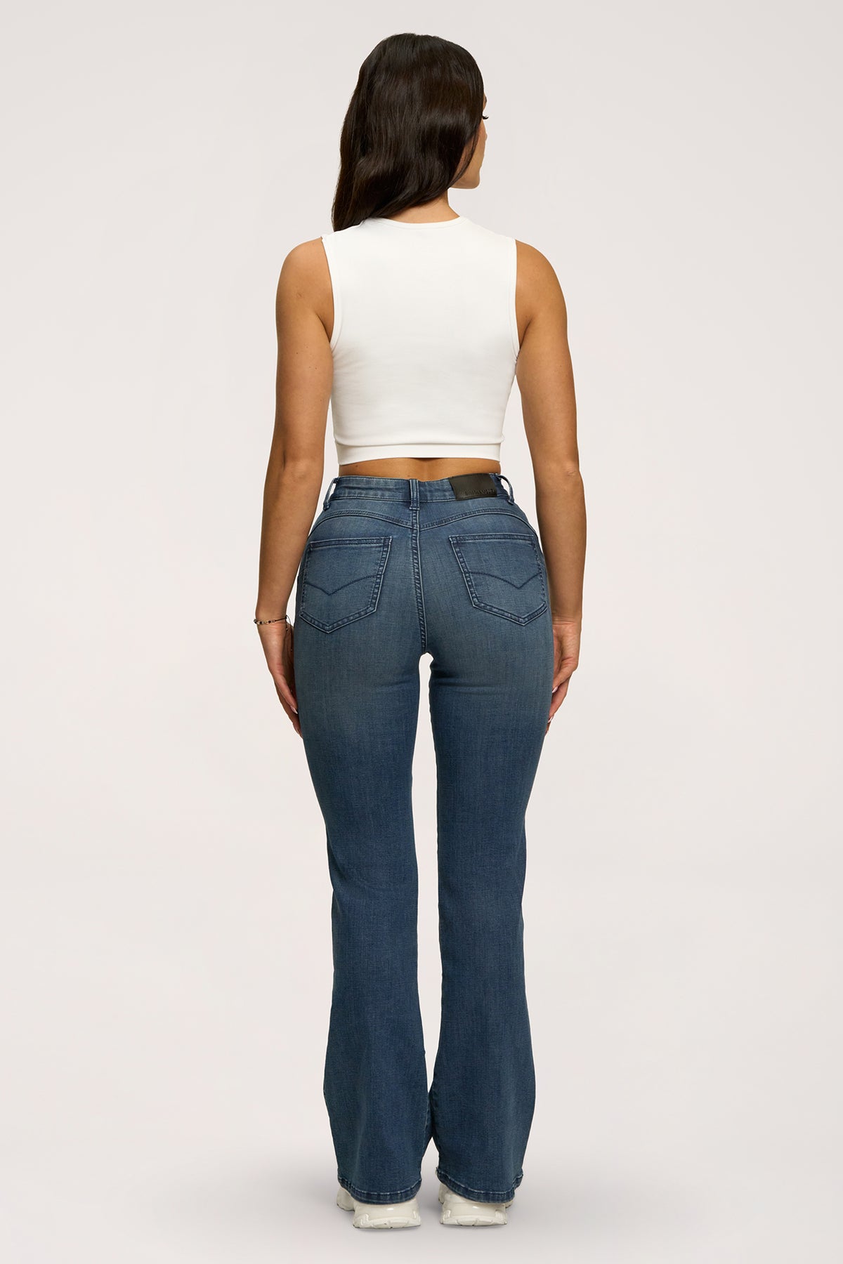 Blugi evazați perfect slim navy blue
