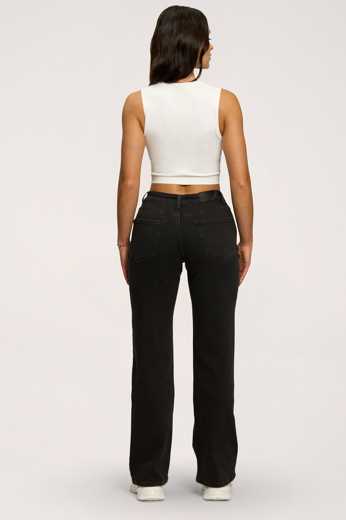 Blugi wide cu talie joasă black