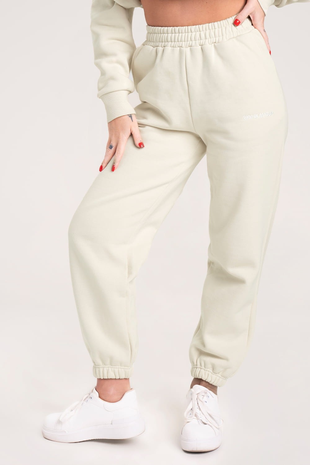 Spodnie dresowe off white