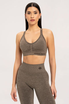 Sutienul sport seamless espresso