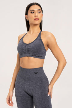 Sutienul sport seamless dark grey