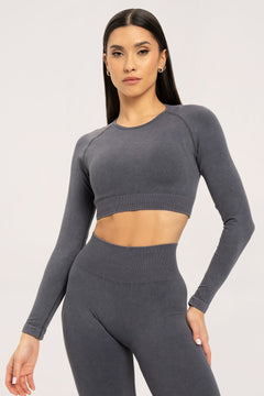 Rashguard-ul stone washed grey