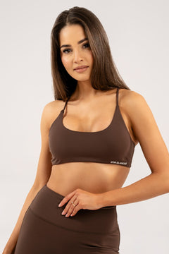Sutien sport open back chocolate