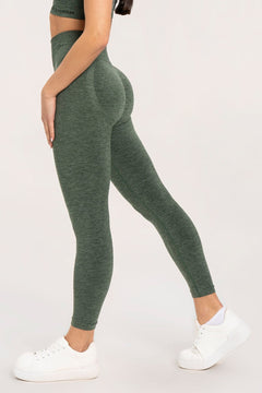 Colanții seamless push up green