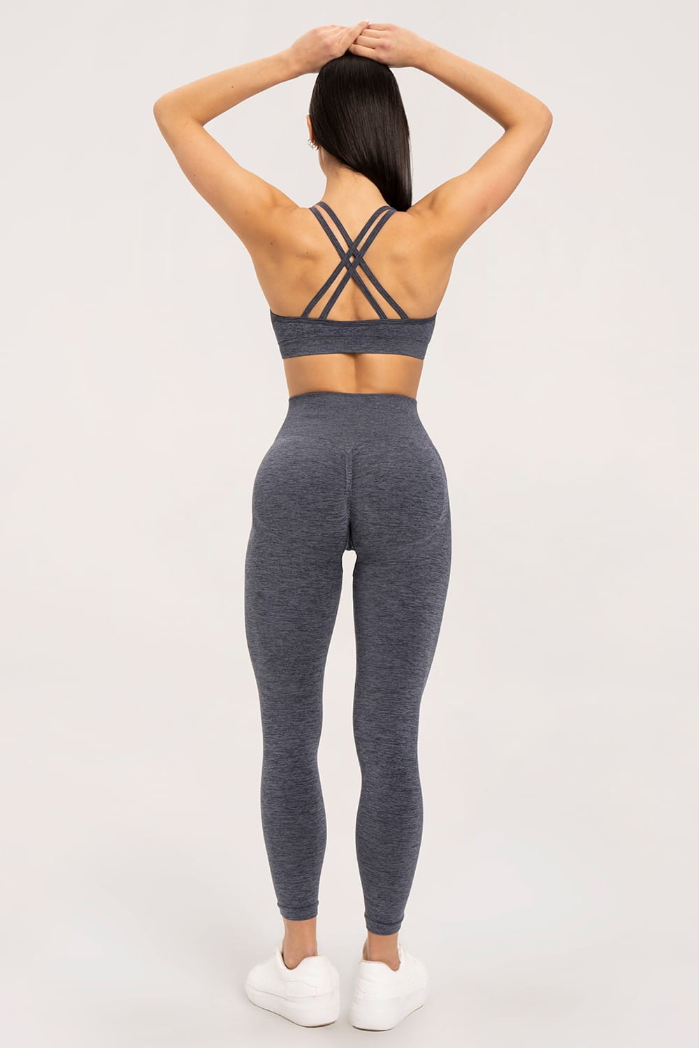 Leginsy seamless push up dark grey