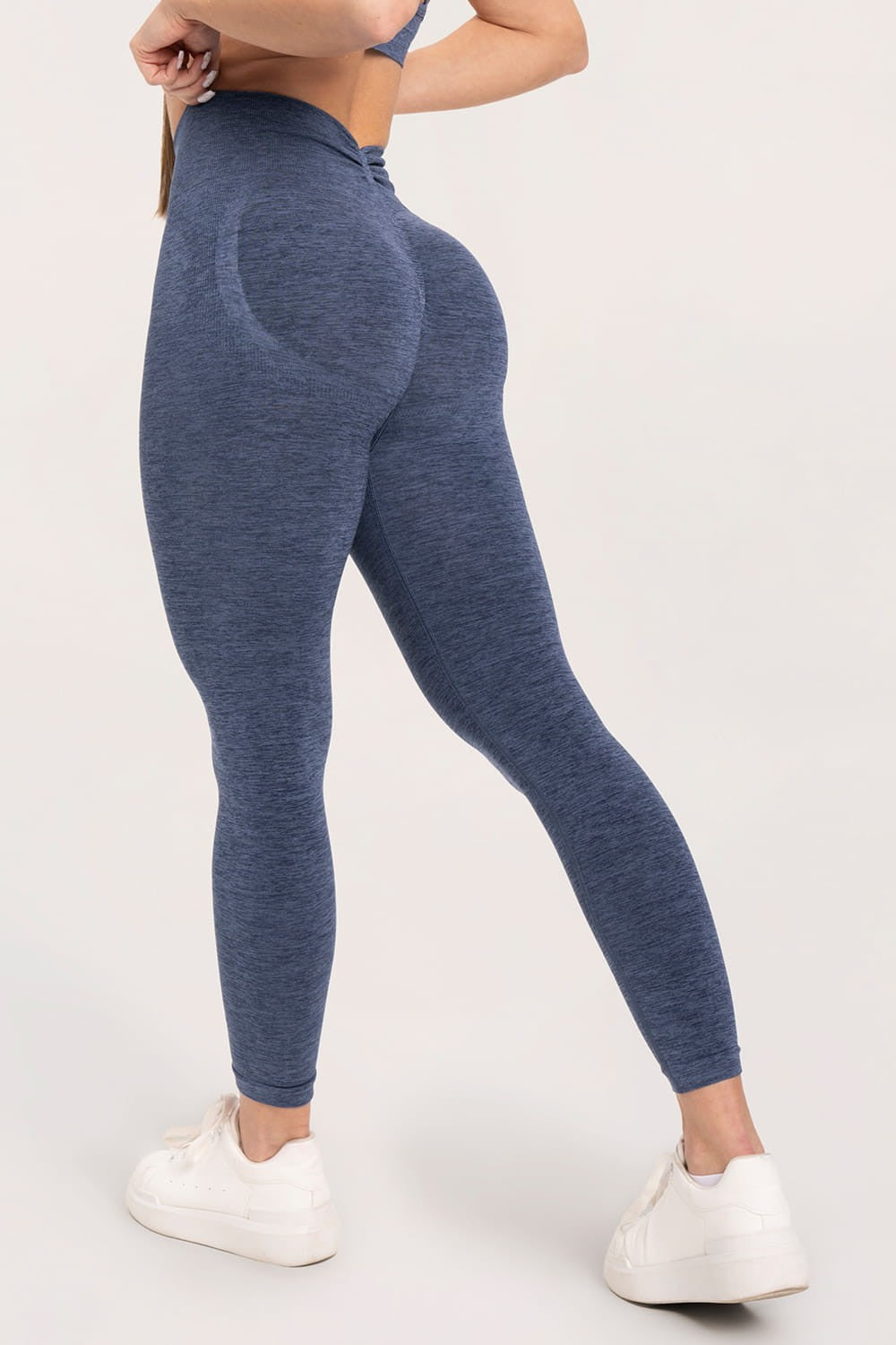 Leginsy seamless deep push up dark blue