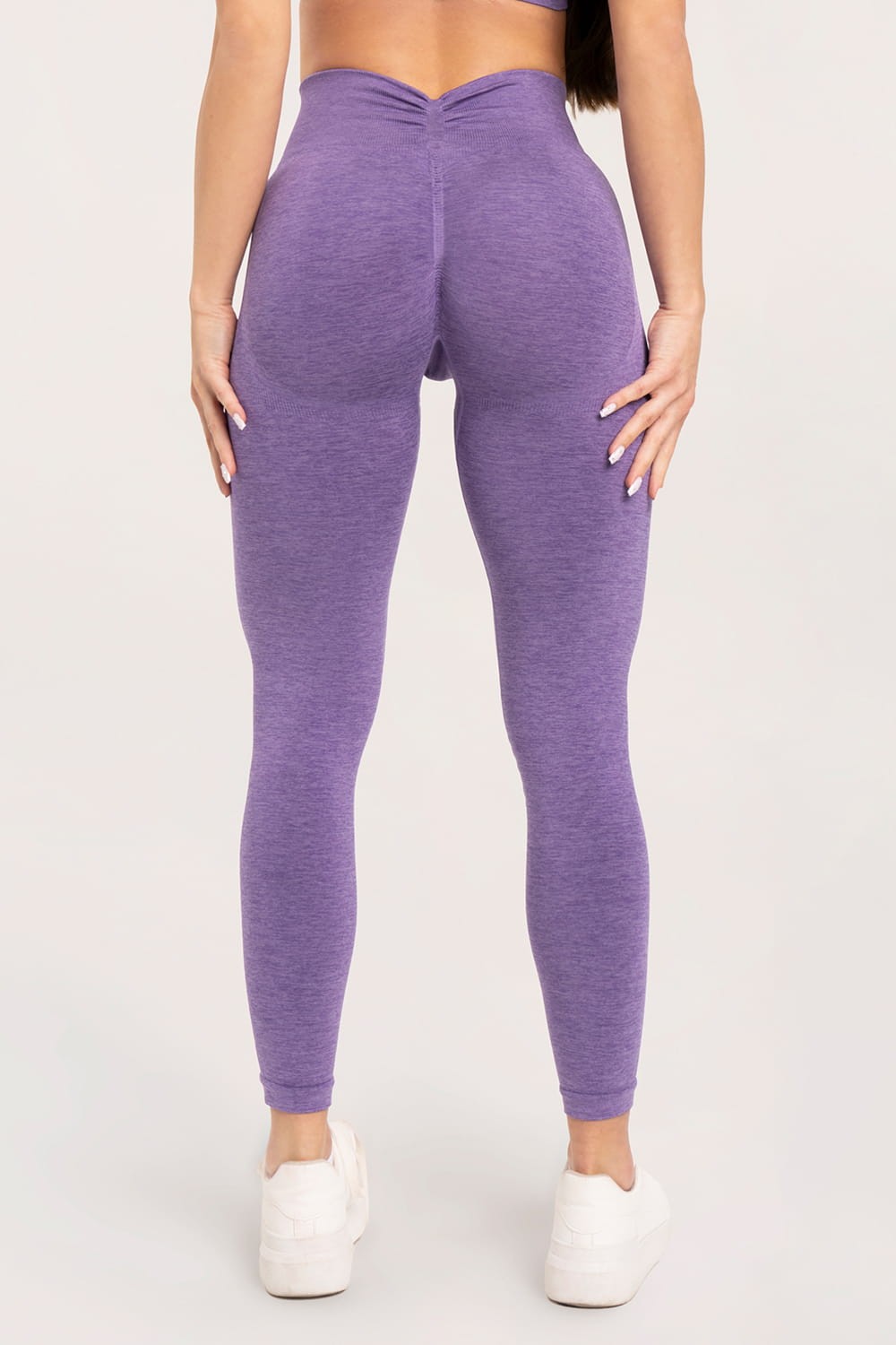 Leginsy seamless deep push up violet