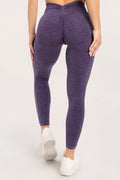 Leginsy seamless deep push up plum