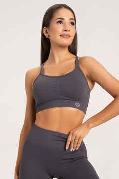 Sutien sport push up 2.0 dark silver